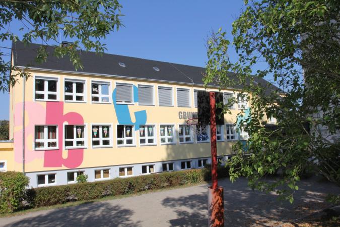 Schulgebäude Innenhof