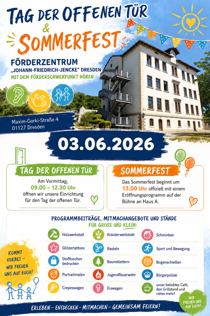 Tag der offenen Tür + Sommerfest am 03.06.2026