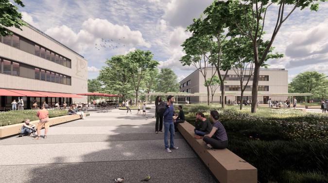 Virtuelle Ansicht des geplanten Neubaus an der Lortzingstraße