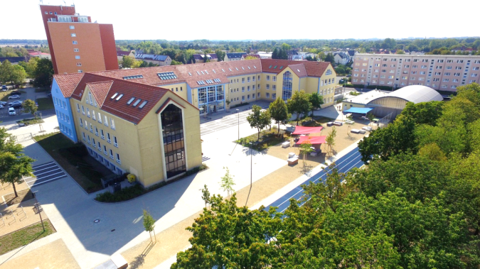 Schulgelände des Martin-Rinckart-Gymnasium Eilenburg