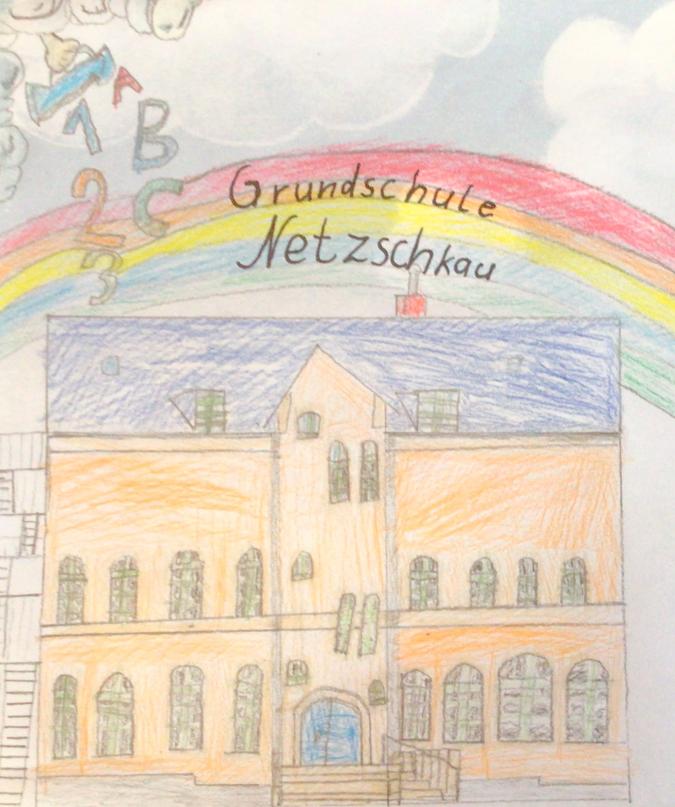 Schullogo entworfen von einem ehemaligen Schüler.