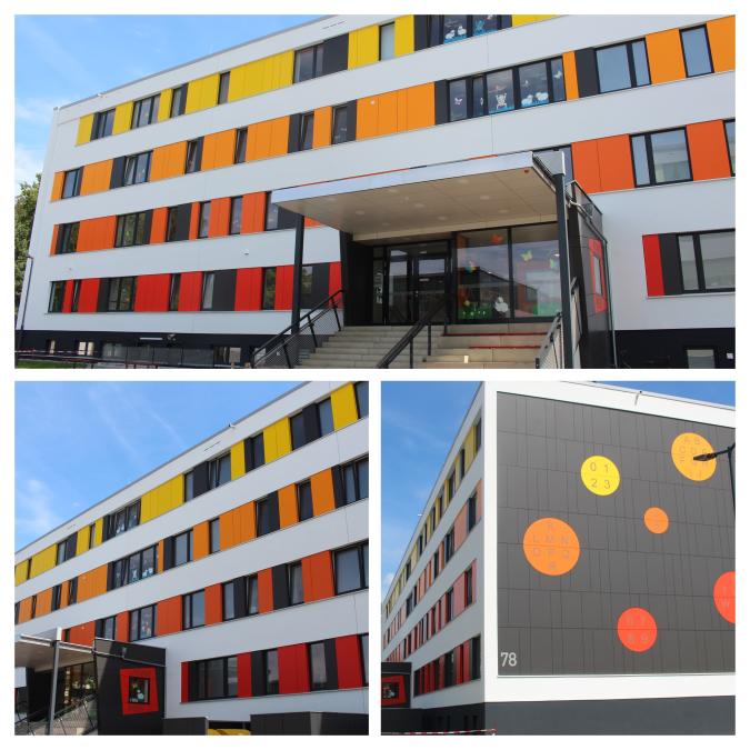 Auf dem Bild sieht man die Außenansicht der Schule.